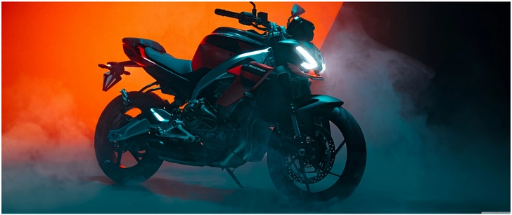 moderne motorrad darstellung mit kreativer beleuchtung