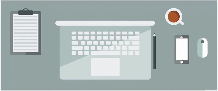 moderner arbeitsplatz mit laptop smartphone notizblock