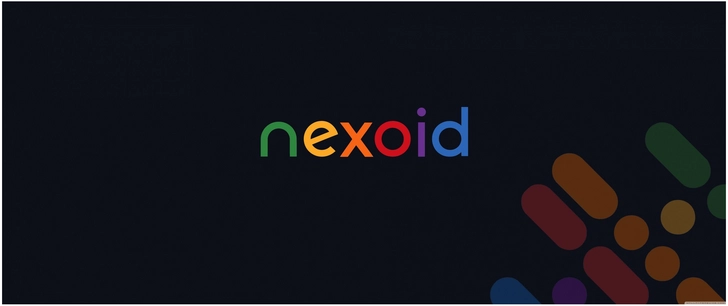 modernes nexoid logo dunkler hintergrund