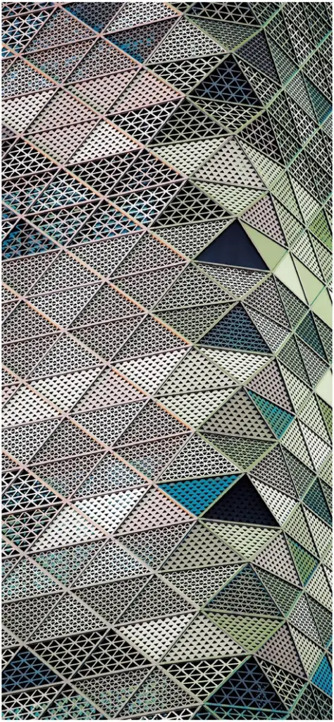 musterhafte digitale grafik mit geometrischen formen und farben