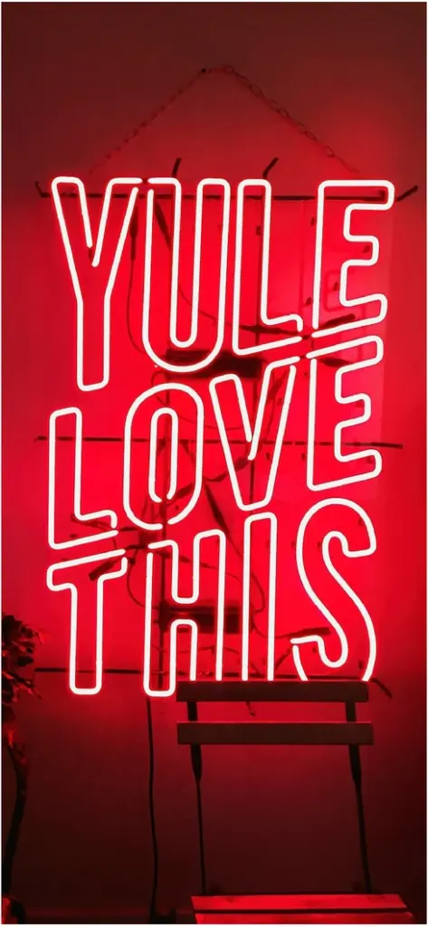 neonlicht schriftzug yule love this