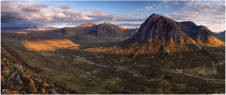 panoramablick auf die highlands schottlands
