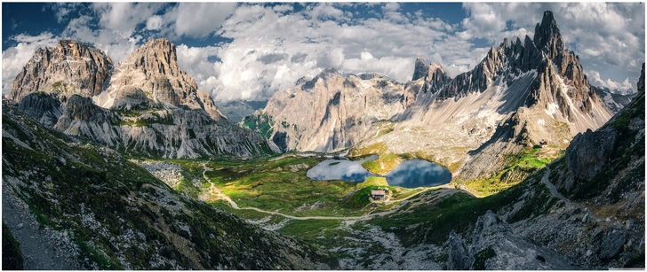 panoramablick auf die majestaetischen alpenlandschaften