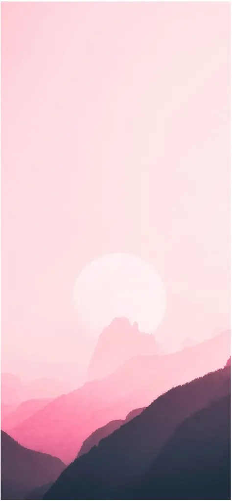 sanfte landschaft mit mond im hintergrund