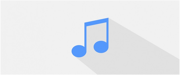 stilisierte musiknote in modernem design