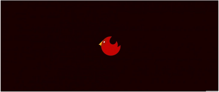 stilvolle rote vogelillustration auf dunklem hintergrund